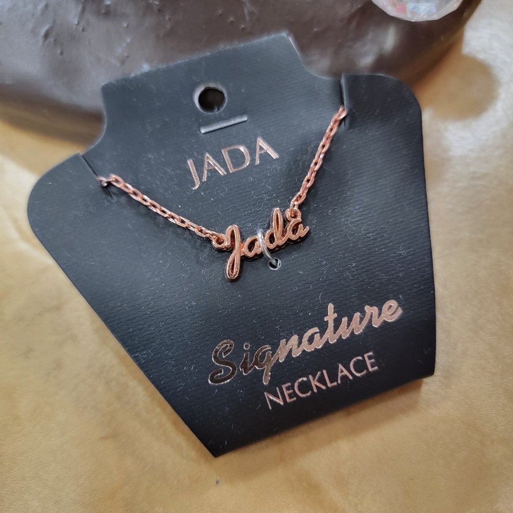 JADA Personalized Name Necklace In Rose Gold